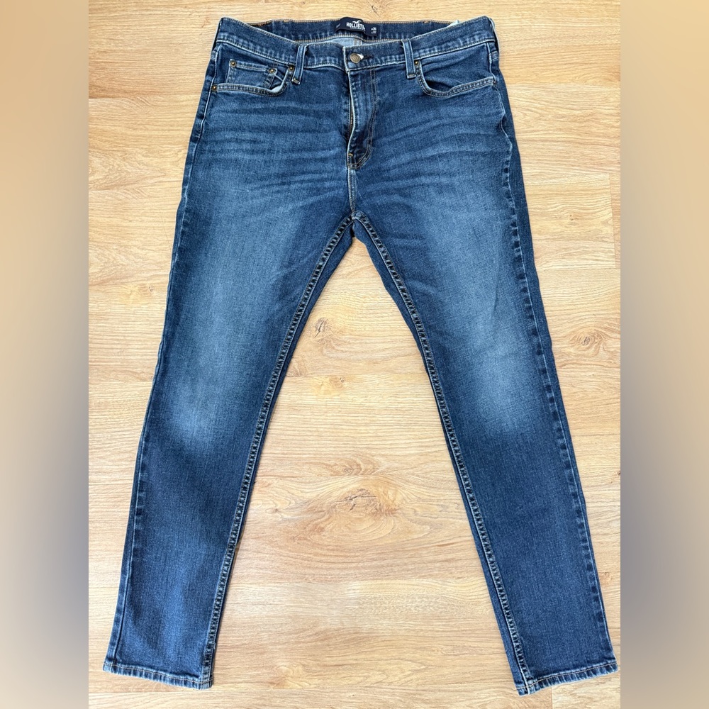 Hollister Mens Skinny Epic Flex Blue Jeans Size 36X32